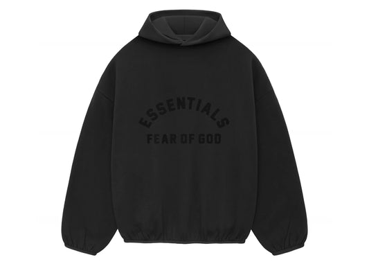Fear Of God Essentials Hoodie Black Nylon Fleece (SS24)