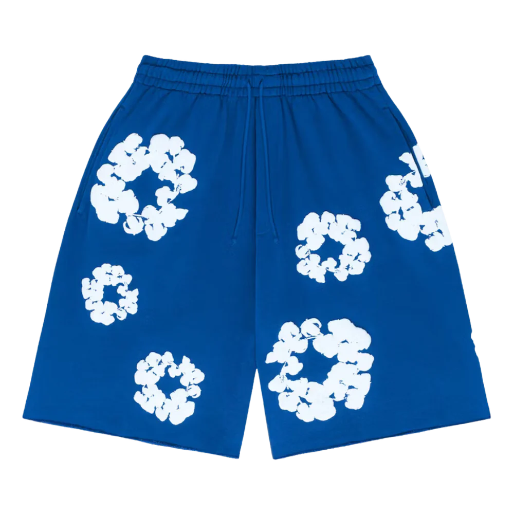Denim Tears Cotton Wreath Shorts Blue