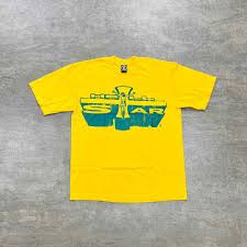 Hellstar Path To Paradise T-Shirt Navy Yellow FW23