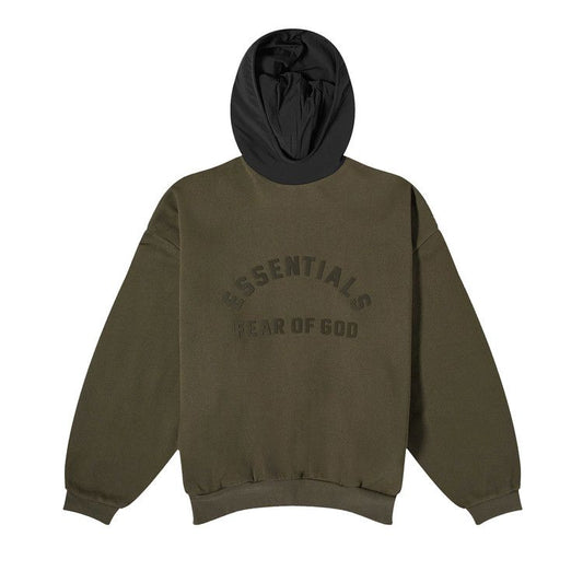 Fear Of God Essentials Hoodie Ink/Jet Black Nylon Fleece (FW23)