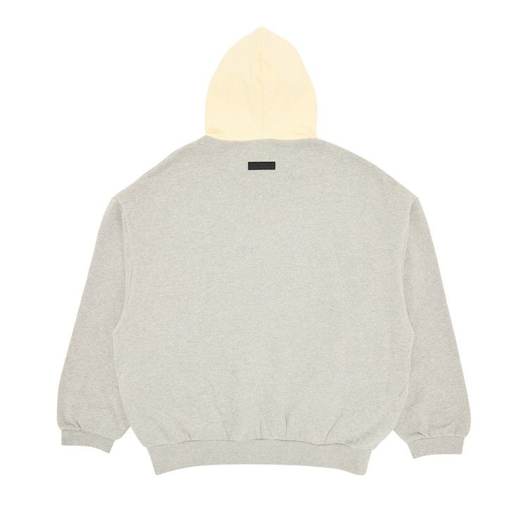Fear Of God Essentials Hoodie Dark Heather Oatmeal/Garden Yellow Nylon Fleece (FW23)