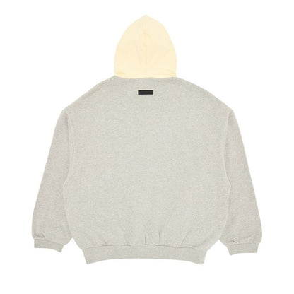 Fear Of God Essentials Hoodie Dark Heather Oatmeal/Garden Yellow Nylon Fleece (FW23)